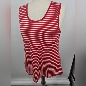 LuLaRoe Red and White Striped Scoop Neck Tank Top 3XL NWT (6373)